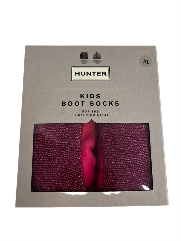 Hunter Kid's Half Cardigan Stitch Glitter Boot Sock