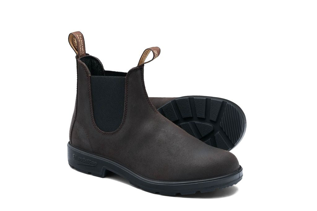 Blundstone Originals 2610 Dark Brown Waxed Suede Leather Boot